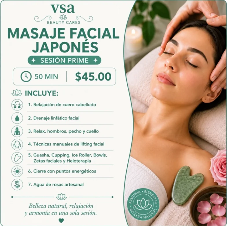 Masaje Facial Japonés - Sesión Prime